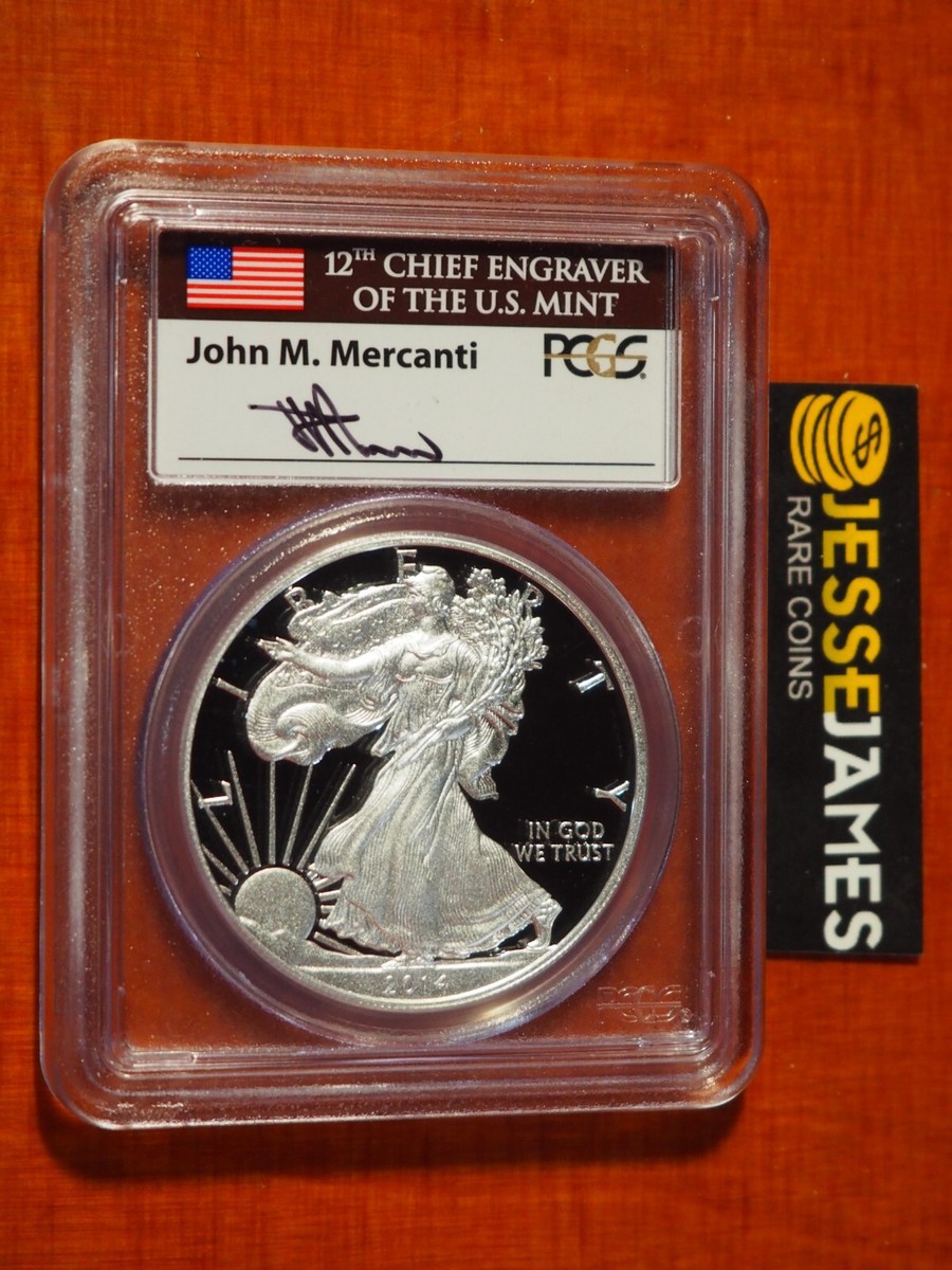American Eagle PR 70 Graded 2014 Silver Bullion Coins for