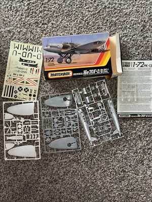 Vintage Matchbox 1/72 Heinkel He 70F-2 Model Airplane PK-132 - Image 1 of 4