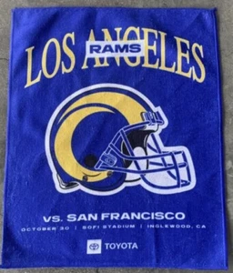 RAMS 49ers RALLY TOWEL Los Angeles San Francisco Sofi Stadium 10/30/22 SGA - Picture 1 of 2