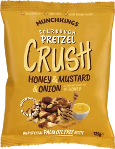 Munchkings Pretzel Crush - Honey, Mustard & Onion 125g - Pack of 6 - Picture 1 of 1