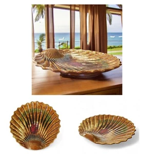 Vintage Mt Clemens Pottery Clamshell Shaped Large Platter / Console Bowl MCP 901 - Picture 1 of 11