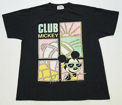 Camiseta Rara De Colección SURF MANIA Club Mickey Mouse Pro Voleibol Playa Años 90 OSFA Foto 1 de 4