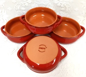 4 De Silva TERRA COTTA Stew CHILI Soup Bowl INDIVIDUAL CASSEROLE Italy FAST SHIP - Picture 1 of 15