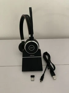 Jabra Evolve 65 MS Stereo with Charging Stand - Inc VAT & Warranty - Picture 1 of 7