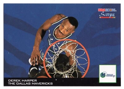 1993-94 NBA HOOPS SCOOPS DEREK HARPER INSERT CARD #HS6 *NM-MT* DALLAS MAVERICKS - Image 1 of 2