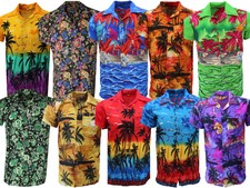 MENS HAWAIIAN SHIRT STAG BEACH HAWAII ALOHA PARTY SUMMER HOLIDAY FANCY
