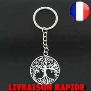 Porte Clés Arbre De Vie 40x35mm Antique Argent Mode Bijoux Cadeaux Métal Femme - Picture 1 of 1