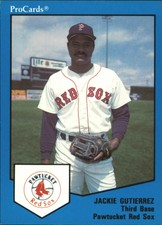 1989 Pawtucket Red Sox ProCards Jackie Gutierrez Cartagena Colombia Card