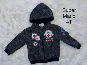 Super Mario BOO & Bob-Omb Kids Nintendo Licensed Hoodie Sz 4 - Picture 1 of 3
