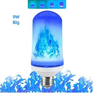 NEW 1 pc LED E26/E27 Flame Bulb Fire Corn Bulb Flickering LED Light Halloween - Picture 1 of 5