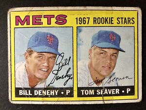 1967 Topps Baseball  #581  Mets Rookie Stars  (Tom Seaver)  RC :  Poor-Fair