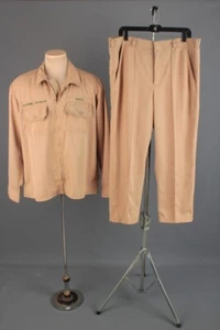Men's 1970s McDonnell Douglas Uniform or Flight Suit Shirt L Pants 38x28 70s Vtg - Picture 1 of 11