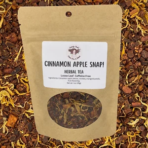 Cinnamon Apple Snap! Loose Leaf Herbal Fruit Rooibos Tea, Caffeine Free - Picture 1 of 25
