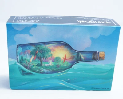 Mini Rompecabezas Springbok Vintage Botella Unicornio Fantasía Flotante 100 PC LEER Foto 1 de 4