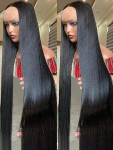 Straight Hd 13x6 Lace Frontal Human Hair Wig Transparent 5x5 Glueless Wig - Picture 1 of 18
