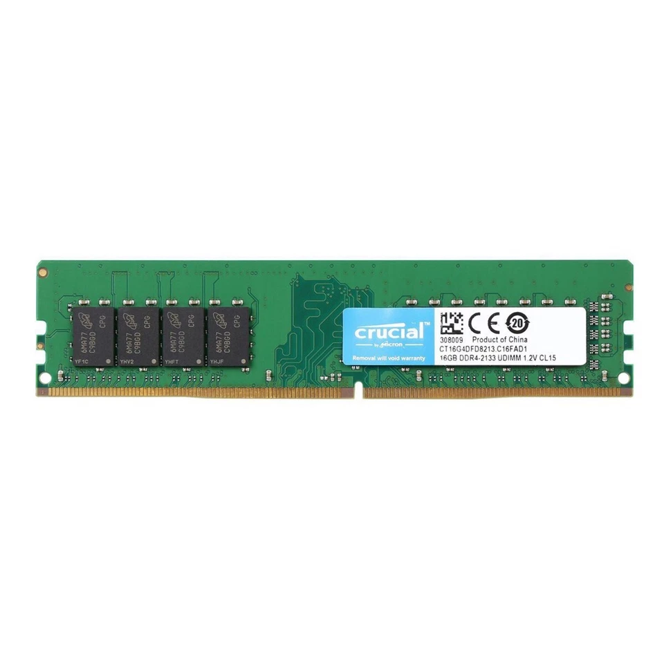 New Crucial 16GB DDR4 2133MHz PC4-17000 Desktop UDIMM Memory Ram CT16G4DFD8213 - Image 1 of 4