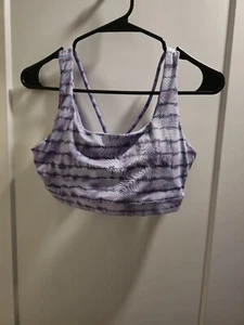 Athleta Sports Bra Purple Tie Dye Medium Support Size Small With Pads - Picture 1 of 5
