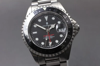 [w/Box] Steinhart Ocean One GMT Black 42mm Stainless Steel Automatic Men's Watch - Image 1 of 4