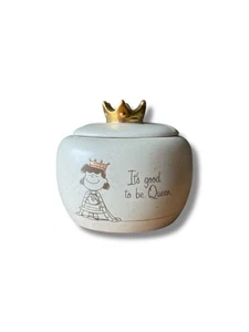 Hallmark Peanuts Lucy Crown Trinket Keepsake Box Jar w/Lid It's Good To Be Queen - Picture 1 of 15
