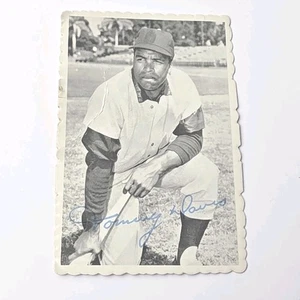 1969 Topps Deckle Edge #15 Tommy Davis Baseball Card Creased Low Grade - Picture 1 of 4