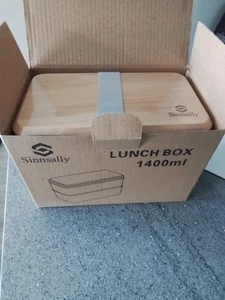 Sinnsally 1400ml Stackable Lunch Box with sauce pot for adults - Picture 1 of 6