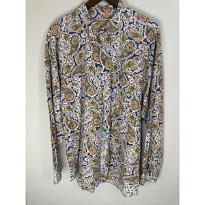 Banana Republic XL Long Sleeve Button Down Shirt Paisley Print Cotton - Picture 1 of 6