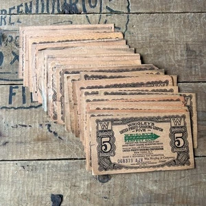 QTY 30 1930s Wrigley Spearmint Gum United Profit Sharing Coupons Chicago - Picture 1 of 6