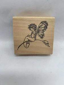 Stamp Affair - Little Ferry - Wood Rubber Stamp #141 2x2” - Picture 1 of 4