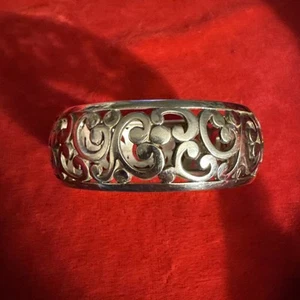Brighton CONTEMPO Silver Medium Hinged Bangle 7" Retired - Picture 1 of 7