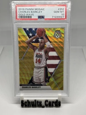 Charles Barkley 2019-20 Panini Mosaic GOLD SSP PSA 10 #252 USA Olympic Team Rare - Image 1 of 2