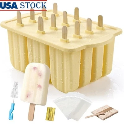 Силиконовые формы для мороженого 12 полостей легкое высвобождение без бисфенола А набор для изготовления льда новый - Изображение 1 из 4