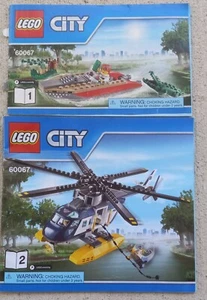 Lego City 60067 Books 1 And 2 Only Manual No Bricks Helicopter - Picture 1 of 1