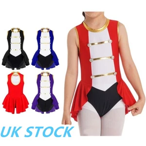AU Kids Girls Circus Ringmaster Dress Up Sleeveless Leotard Bodysuit Dancewear - Picture 1 of 55