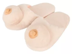 Hausschuhe Herren Damen Puschen Busen Plüsch Plüschpuschen - Bild 1 von 4