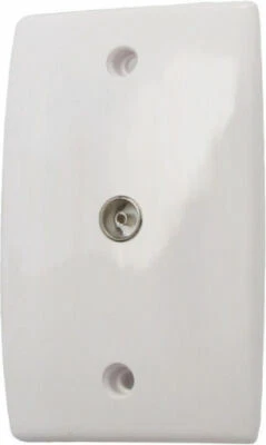 TV ANTENNA Aerial PAL Coaxial Wall Plate Socket Pass with Saddle Old Style - image 1 of 2