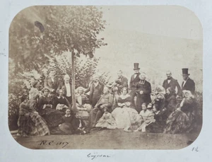 Baron Nau de Champlouis. Réunion à Ceyssac. 1857. 2 papiers salés. Voir noms. - Picture 1 of 9