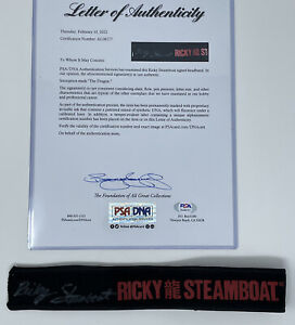 WWF Ricky The Dragon Steamboat Headband Signed And Inscribed PSA DNA Auth