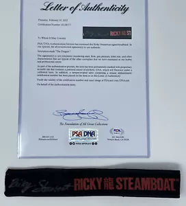 WWF Ricky The Dragon Steamboat Headband Signed And Inscribed PSA DNA Auth - Picture 1 of 9