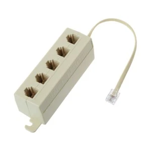 Rj11 6p4c Wtyczka telefoniczna na 5-drożny gniazdo Adapter Lan Ethernet Rozszerzenie - Zdjęcie 1 z 8