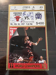 1996 Chicago Bulls Ticket Stub - 28. Februar vs Kings Jordan 35 Punkte - Bild 1 von 2