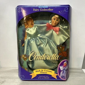 Barbie DISNEY'S CINDERELLA  & Fairy Godmother MASK COSTUME DOLL PLAYSET New NIB - Picture 1 of 11