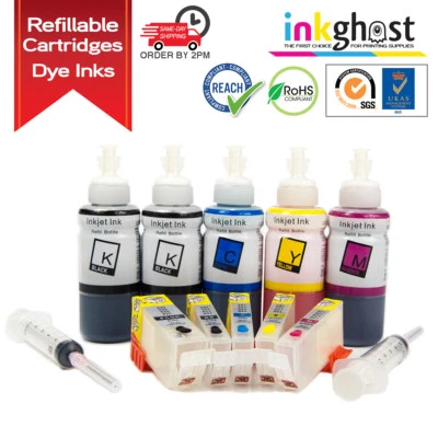 Cartuchos de tinta recargables Inkghost para Canon CLI-521 PGI-520 MP630 MP640 MP620  Foto 1 de 4