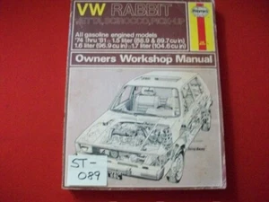 1974-1981 VOLKSWAGEN RABBIT JETTA SCIROCCO & PICK-UP OWNERS MANUAL DE TALLER - Imagen 1 de 5
