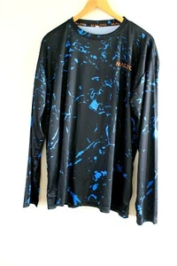 Malo’o Performance Fishing Shirt Black Blue Camo Men's Sz L Long Sleeve NWOT - Picture 1 of 4