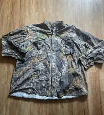 Vintage Mossy Oak Hunting Shirt Camo Men's 3XL Long sleeve Button - Image 1 of 4