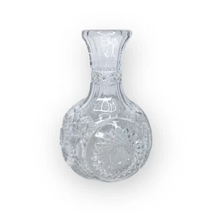 Vintage Glas Offen Wein Karaffe Dekanter Geschliffen Geätzt 9"x6,25" - Bild 1 von 4