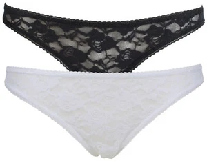 Ex Store Low Rise Lace Bikini Knickers - Picture 1 of 11