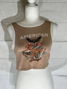 Used Womens Social SCE Crop Top with Vintage Logo Size M - Picture 1 of 7