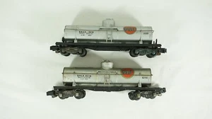 American Flyer S Gauge Gulf Single Dome Tank Car 5016 Set of 2x B56 - Picture 1 of 11