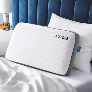 Best Firm Memory Foam Pillow, Hard Pillow for Sleeping,Flat Pillow for Deep Slee - Picture 1 of 7